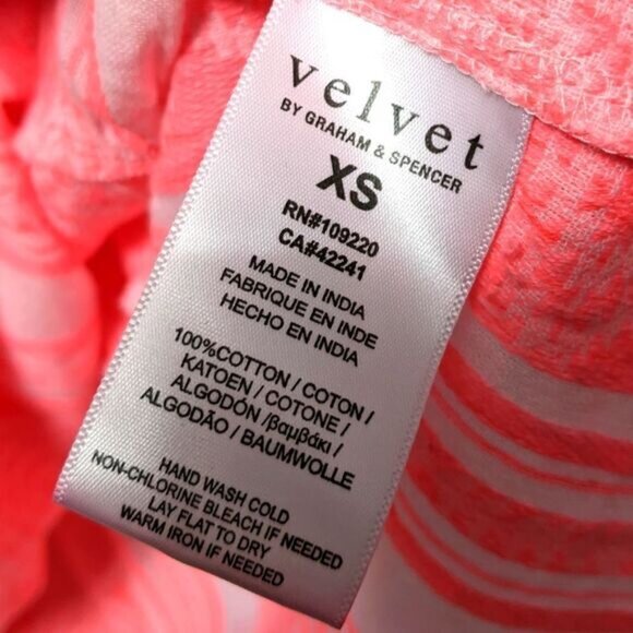 NWT VELVET by Graham & Spencer Sophie Patterned Boho Puff Sleeve Dress XS - Picture 6 of 7